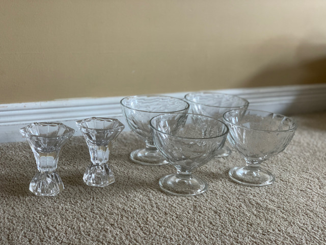 NEW Glass Set (Bowls, Small Candle Holders) in Home Décor & Accents in Kitchener / Waterloo