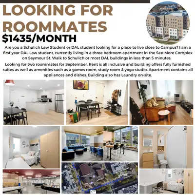 Dal Student Apartment- Roommates Wanted