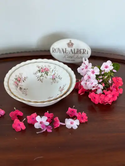 $15 each fruit bowl! Lavender Rose Royal Albert vintage 1960s , View more