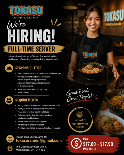 Restaurant Server & Cook Job, View more