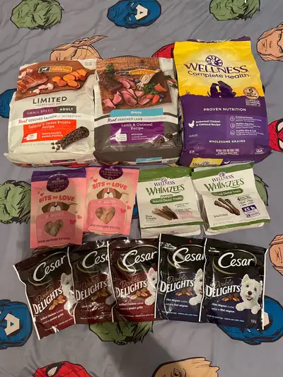 Dog Food & Treats Lot, View more