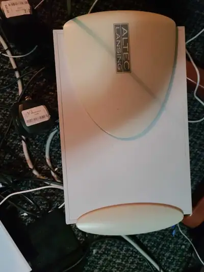 These Altec Lansing speakers deliver crisp and clear audio, perfect for enhancing your desktop setup...