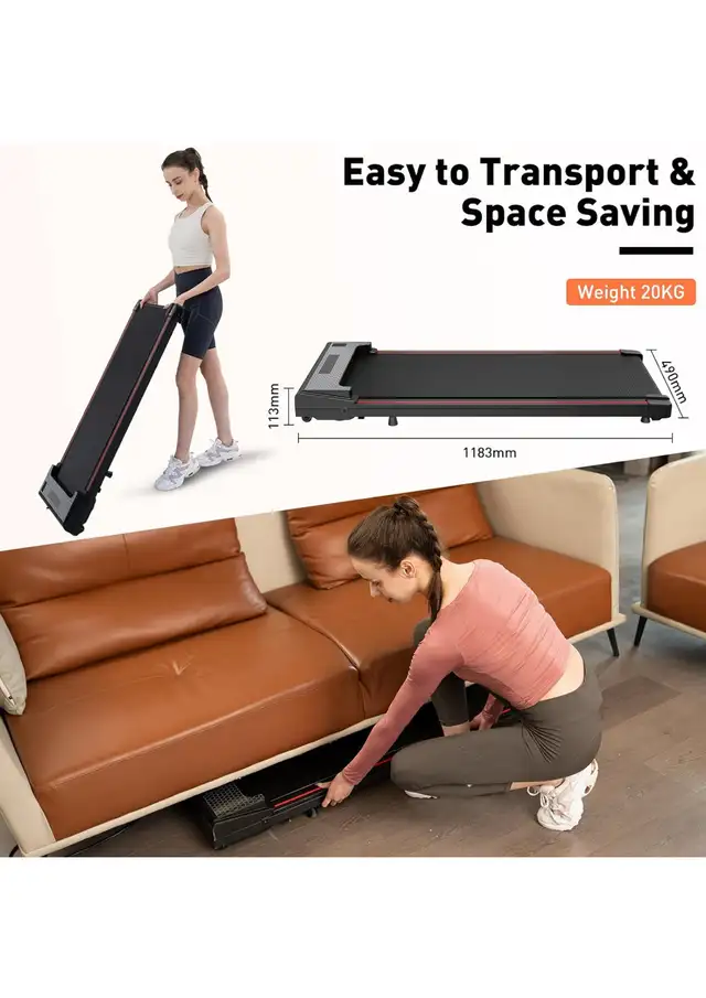 Portable Treadmill, Under Desk Treadmill Quiet, 2 in 1 Walking  in Exercise Equipment in Hamilton - Image 3