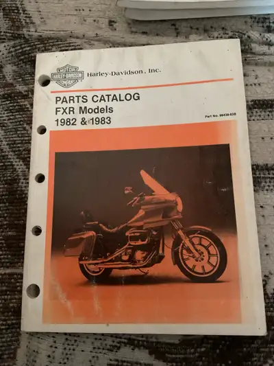 1982 1983 Harley-Davidson FXR Parts Catalog Book Offers Genuine Harley-Davidson Not a reprint Text o...