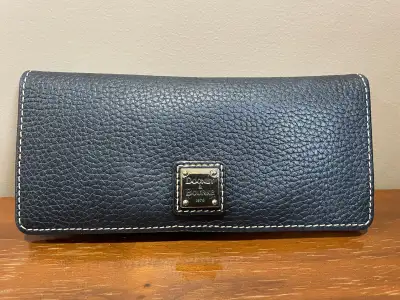 Dooney & Bourke Black Pebble Leather Wallet , View more