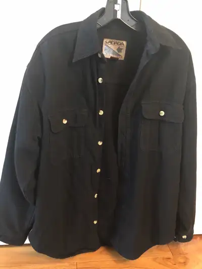 Mens Canada Sportswear Black Shirt Jacket with flannel Lining , View more
