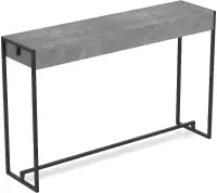 Cement Finish Console Foyer Tables for Entryway 47x11.5x29.75 In