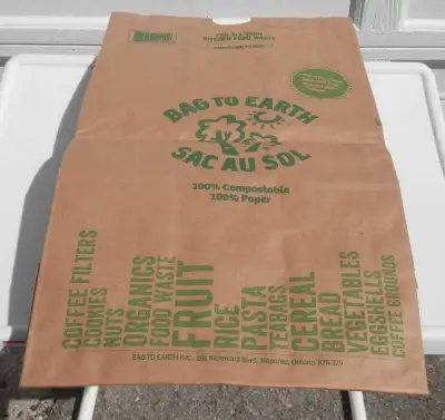 I am selling five new Bag to Earth compost bags, perfect for collecting your kitchen food waste and...