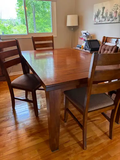 Dining room table and 6 chairs, View more