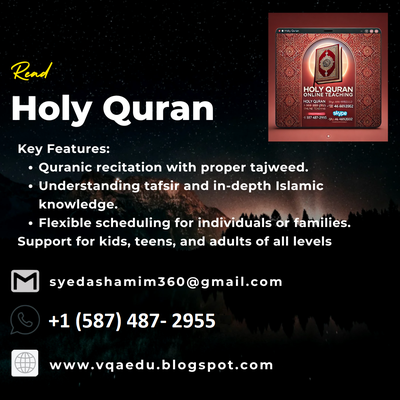 Experienced Female Quran Teacher — Online Holy Quran Classes, View more