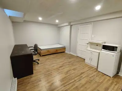 Large basement room in Dufferin Steeles area, quiet neighborhood. 7 min walk to Steeles bus stop. In...