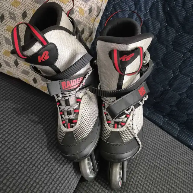 K2 Skate Youth Raider Inline Skates, Gray/Red in Skates & Blades in Ottawa - Image 2