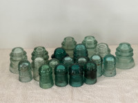“Vintage Colourful Glass Insulators” $10 Each. 