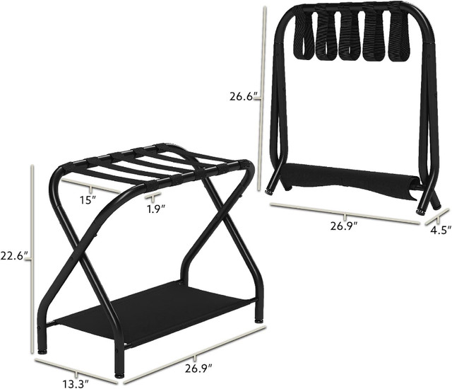 2-pack folding luggage rack, collapsible suitcase stands, NEW in Storage & Organization in Guelph - Image 4