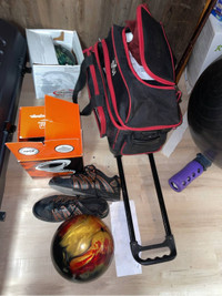 Bowling Balls and rolling carrying case