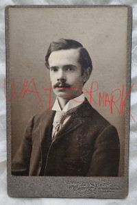 CABINET PHOTOGRAPH, YOUNG MAN, TORONTO, MARKED, & DATED, 1900