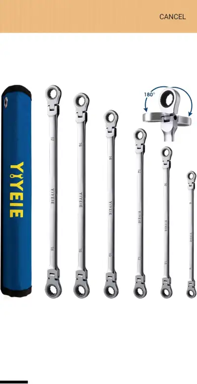 Extra Long Flex Head Ratcheting Wrench Set Metric Long Wrench, View more