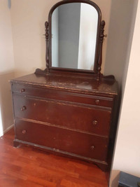 Two Antique Dressers Solid Wood