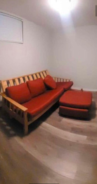 Futon couch with wood frame- *Sale pending*