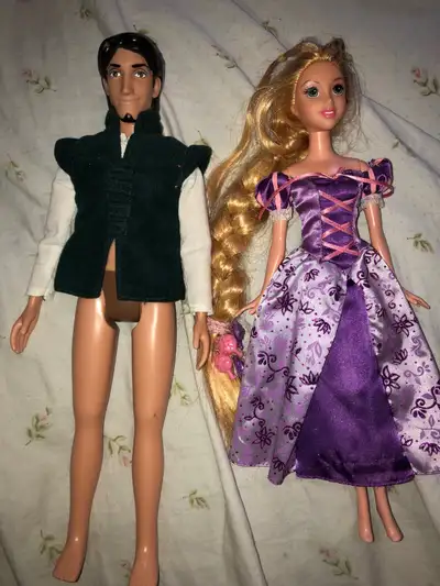 Disney Tangled Rapunzel and Flynn Ryder dolls, View more