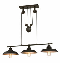 Westinghouse Iron Hill 3-Light Oil Rubbed Bronze Island Pulley P