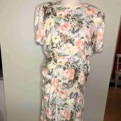 Vintage Printed Floral Jersey Dress “Florentine”, View more