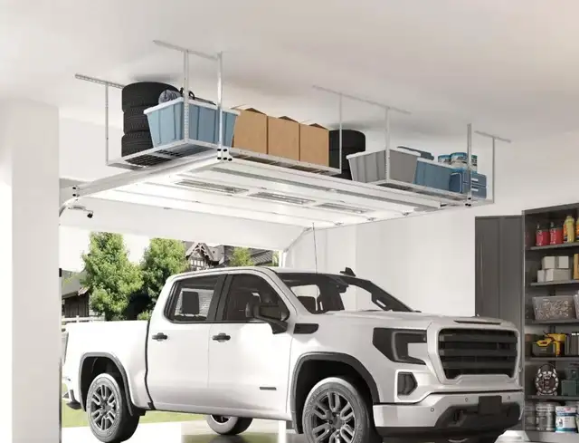 FLEXIMOUNTS 4X6 Overhead Garage Storage Adjustable Ceiling Rack  in Storage & Organization in Markham / York Region - Image 3
