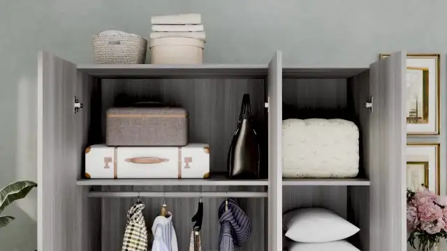 Brand New: Grey 3 Door Wardrobe Armior in Dressers & Wardrobes in City of Toronto - Image 3