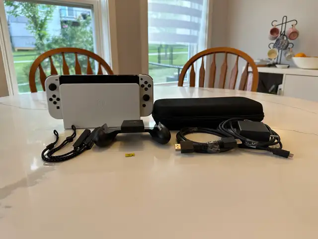 Nintendo Switch OLED White with Case and Accessories