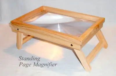 STANDING PAGE MAGNIFIER, new, magnifies 3X L 10.5” W 7.5” H 4.5", View more