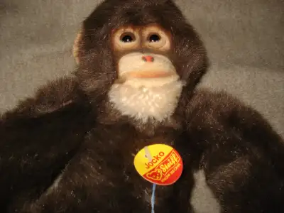 Brand new vintage Steiff Jocko monkey. Made in Germany. From the early 70's. Non smoking home. $60.