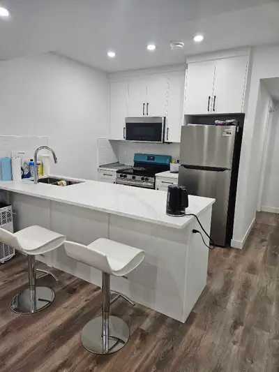 Good afternoon. I will rent a room in my two-room basement. I live alone. Located at: 55 Versant VW...