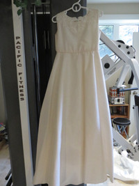 Girl's Formal Silk Dress - Size 8 - Communion, Wedding