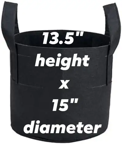 BPA FREE 10-Gallon Plant Grow Bags/Fabric Pot w/Handles, View more