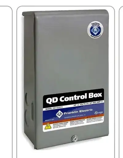 Franklin Electric Control Box For Submersible Motor / Waterwell Pump 1/2 HP 230 Volt $120 on Amazon...