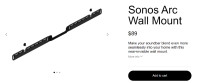 Sonos Arc Wall Mount - brand new