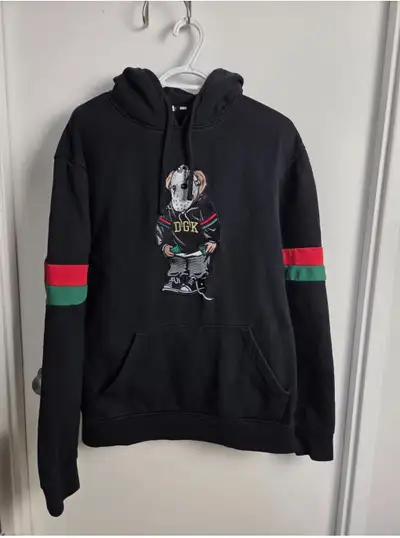 Rare DGK Fierce Men’s Hoodie Black Pullover Embroidered Graphic, View more