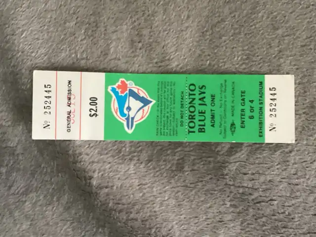 Toronto Bluejays Unused General Admission Ticket in Arts & Collectibles in Mississauga / Peel Region - Image 2