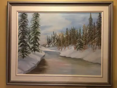 WINTER SCENE PAINTING BY LOCAL ARTIST DORIS TOWER, View more