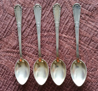 Four Vintage, Franz Bahner, Demitasse, .800 Silver Spoons