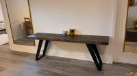 Table console bois massif