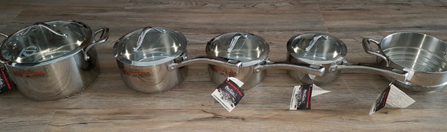 Brand new 9pc. LAGOSTINA Pro Clad 7 Cookware  in Kitchen & Dining Wares in Barrie