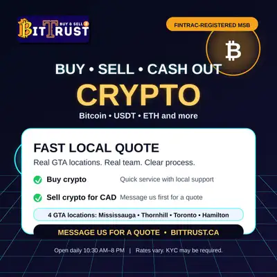 CAD to USDT, BTC, ETH + MORE | OTC CRYPTO EXCHANGE, View more