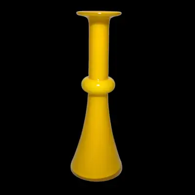 MCM Holmegaard Carnaby Yellow Cased Modern Art Glass Vase NM 1/2, View more