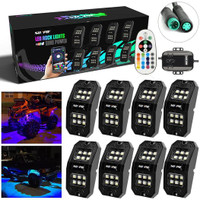 4 6 8 Pod Rock Lights Wide Angle Multicolor RGB LED Extensions