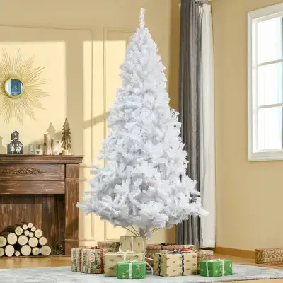7ft White Christmas Tree Artificial Christmas Tree with 1230 Branch Tips and Metal Stand Features: •...
