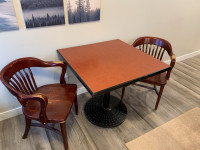 Bar Table and 6 hardwood chairs