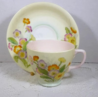 Vintage Cup & Saucer Old Royal China England Pastel Hand Painted
