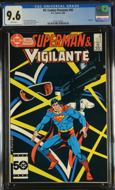 CGC Graded Comics Superman & Vigilante DC White Pages NM Book, View more