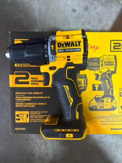 DEWALT 20V MAX ATOMIC COMPACT Brushless Hammer Drill. Sells $225, View more